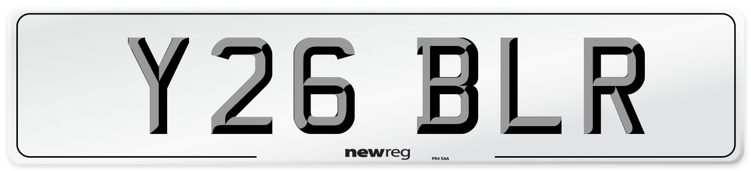 Y26 BLR Number Plate from New Reg
